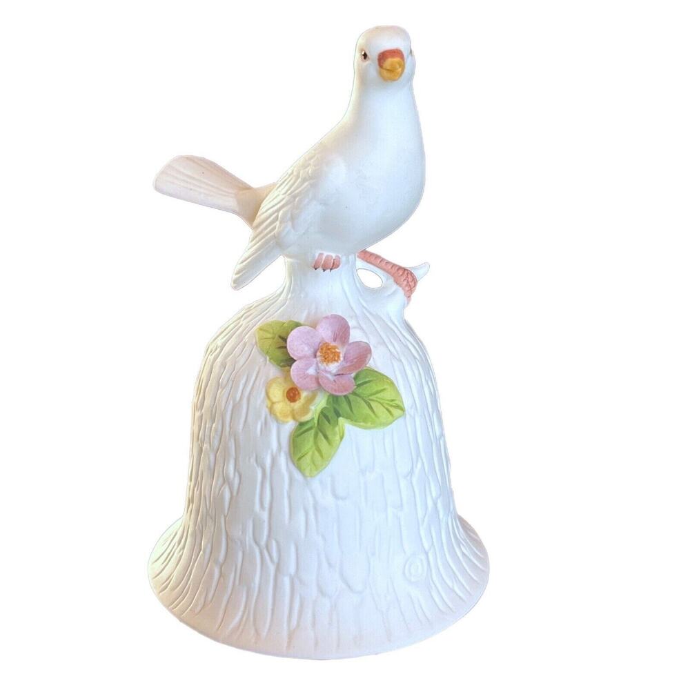 Vintage Towle Fine China Wedding Gift Dove Dinner Bell White No EUC Near Mint